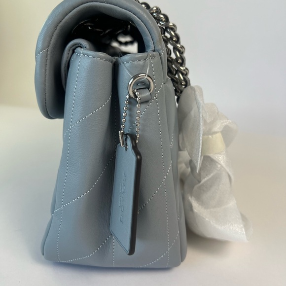 Coach Tabby 33 Shoulder Bag With Quilting  Blue Gray CP146 - Picture 6 of 9